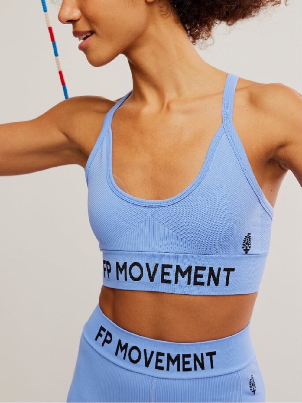 Free People Movememt Longline Logo Sports Bra